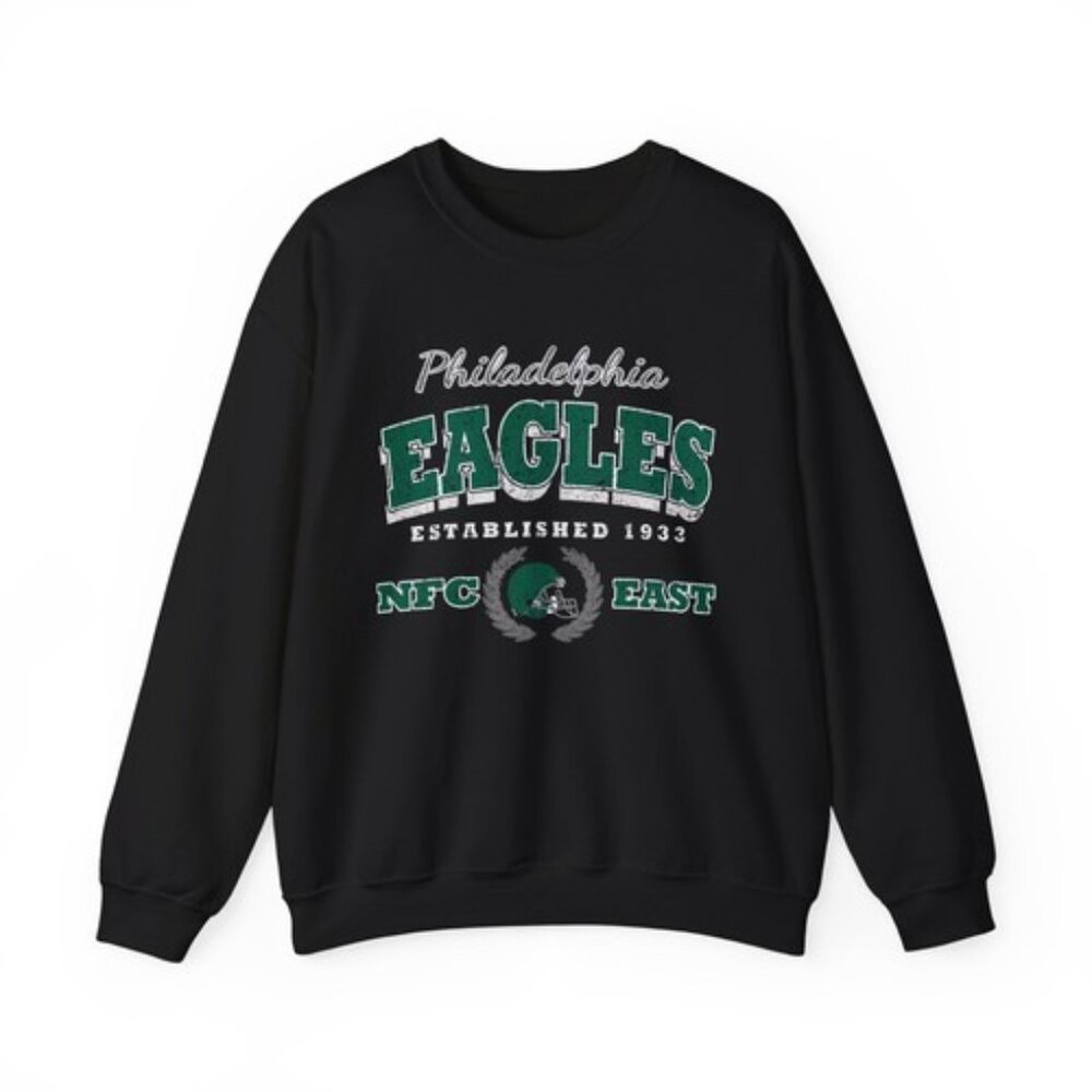 Vintage Philadelphia Eagles Football Crewneck Sweatshirt, Retro NFL Shirt Tee
